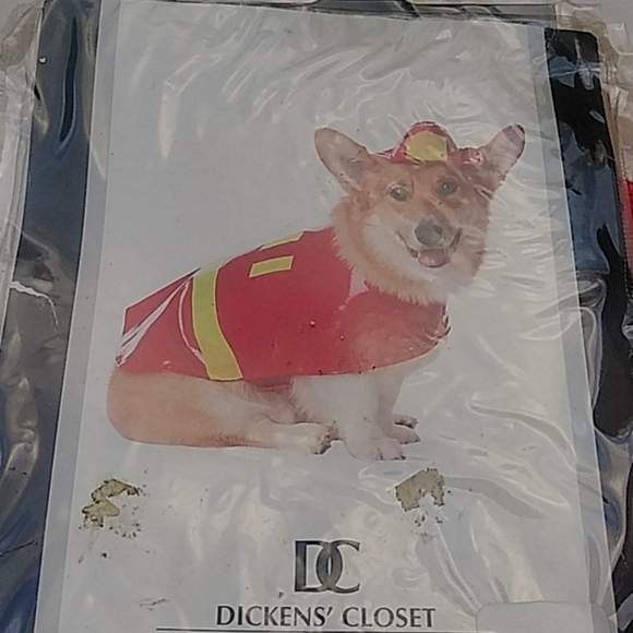 Dickens'Closet Dog Firefighter Dog Outfit Vtg New Unused Poshmark